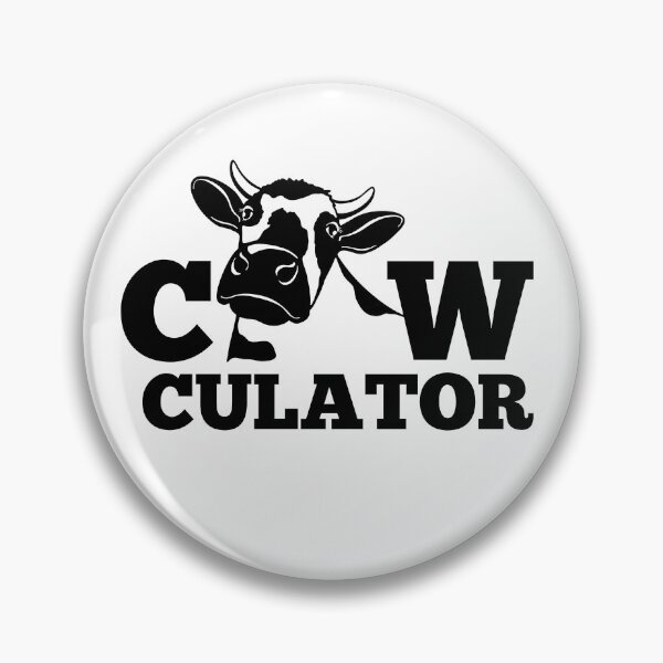 Item preview, Dairy Cow "Cow-culator" sticker Funny colorful cow puns Calculator designed and sold by FarmsteadAcers.