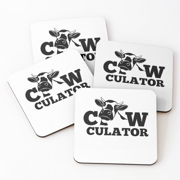 Item preview, Dairy Cow "Cow-culator" sticker Funny colorful cow puns Calculator designed and sold by FarmsteadAcers.