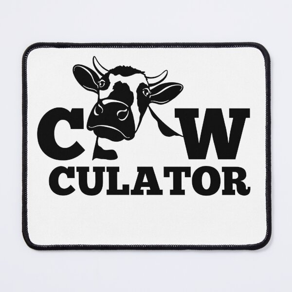 Item preview, Dairy Cow "Cow-culator" sticker Funny colorful cow puns Calculator designed and sold by FarmsteadAcers.