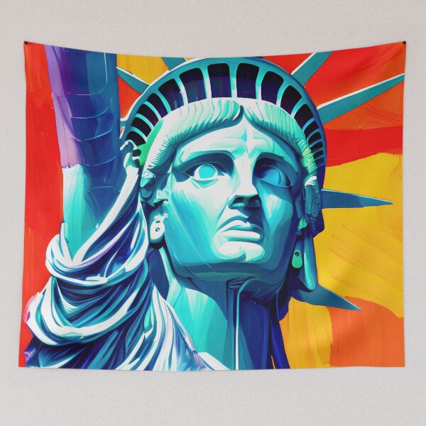 Item preview, Statue of Liberty vibrant oil painting No1 designed and sold by angelisart.