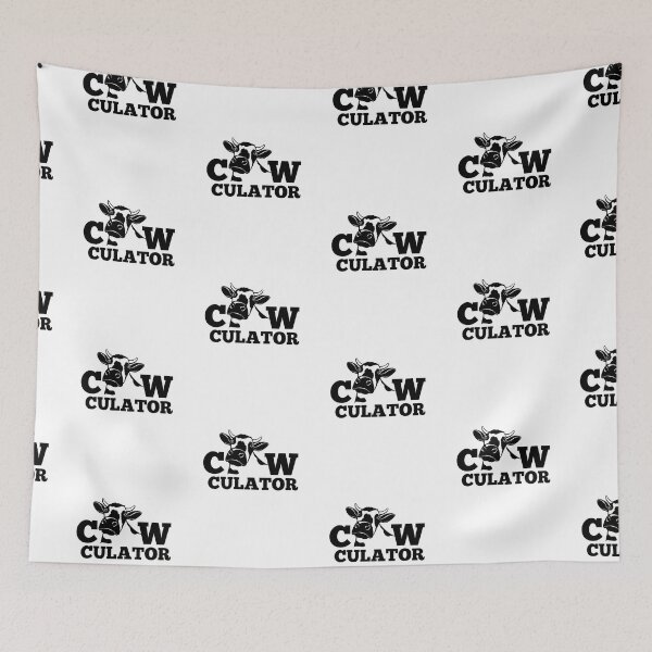 Item preview, Dairy Cow "Cow-culator" sticker Funny colorful cow puns Calculator designed and sold by FarmsteadAcers.