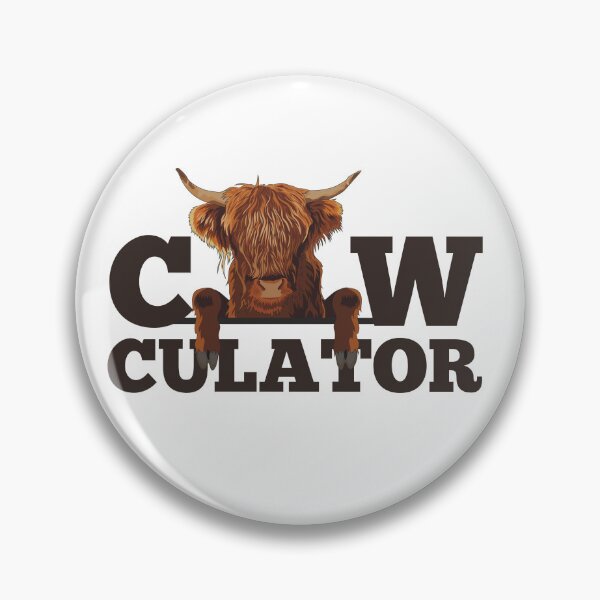 Item preview, Harry Cow "Cow-culator" sticker Funny colorful cow puns Calculator designed and sold by FarmsteadAcers.