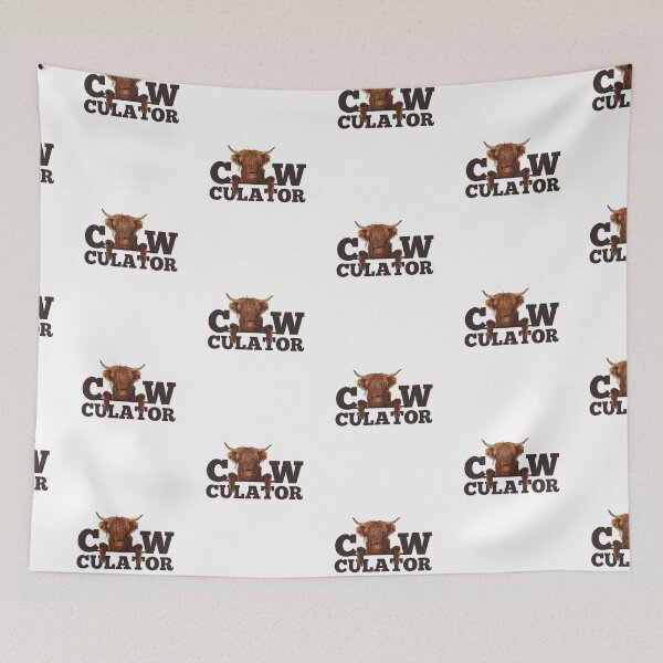 Item preview, Harry Cow "Cow-culator" sticker Funny colorful cow puns Calculator designed and sold by FarmsteadAcers.