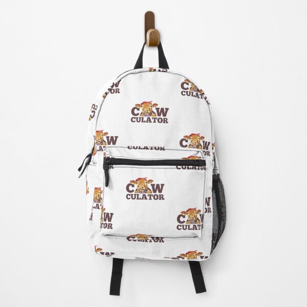 Item preview, Brown Farm cow "Cow-culator" sticker Funny colorful cow puns Calculator designed and sold by FarmsteadAcers.
