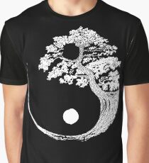 Yin Yang Bonsai Tree Japanese Buddhist Zen Graphic T-Shirt