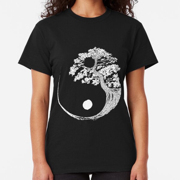 Yin Yang Bonsai Tree Japanese Buddhist Zen Classic T-Shirt