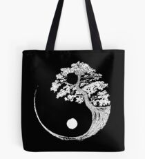 Yin Yang Bonsai Tree Japanese Buddhist Zen Tote Bag