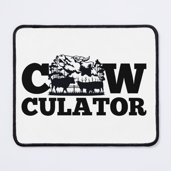 Item preview, Black and white Cow "Cow-culator" sticker Funny colorful cow puns Calculator designed and sold by FarmsteadAcers.