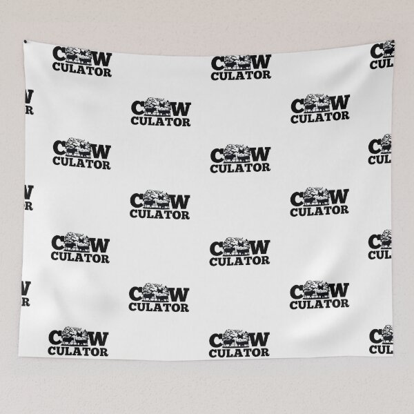 Item preview, Black and white Cow "Cow-culator" sticker Funny colorful cow puns Calculator designed and sold by FarmsteadAcers.