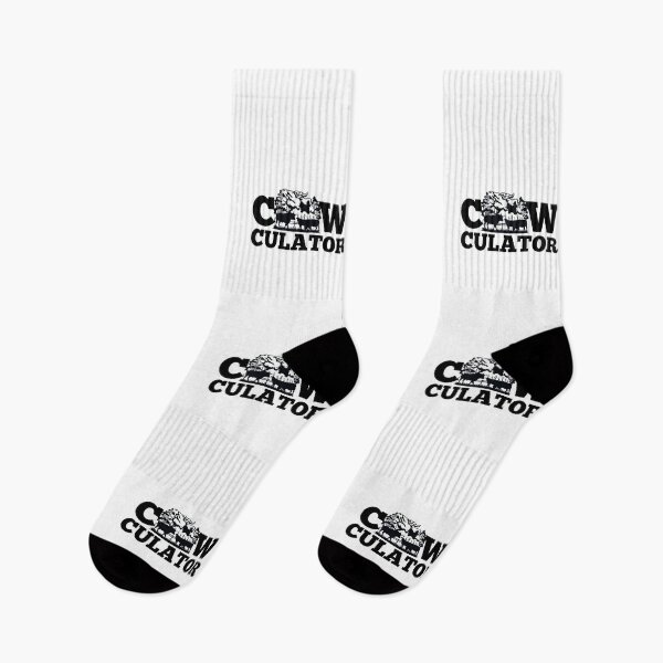 Item preview, Black and white Cow "Cow-culator" sticker Funny colorful cow puns Calculator designed and sold by FarmsteadAcers.