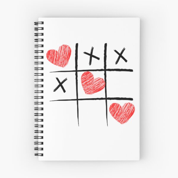 Item preview, Love Tic-tac-toe Spiral Notebooks, Romantic Journal Book, Valentine's day notebook designed and sold by ibrahhim.