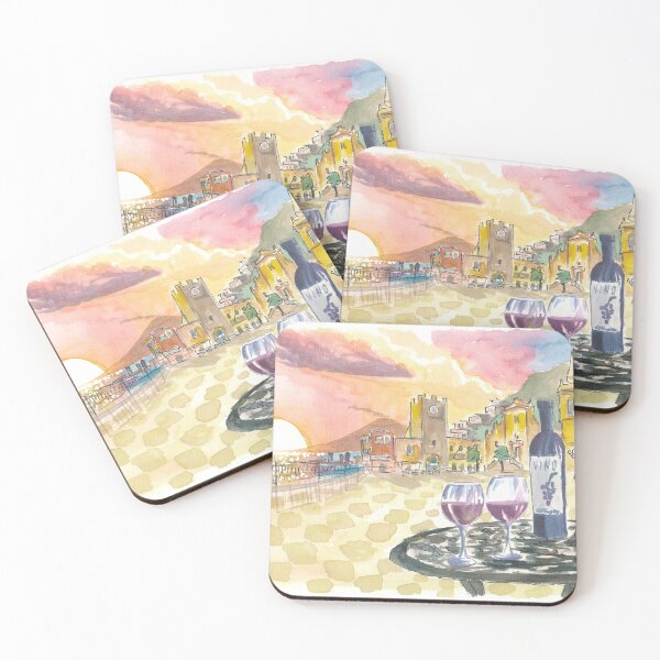 Item preview, Gorgeous Taormina Sunset with Etna Vulcano View and Wonderful Piazza IX Aprile Scenery designed and sold by artshop77.