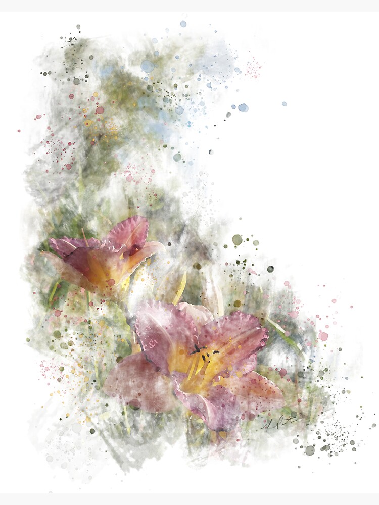 Thumbnail 3 of 3, Sticker, Lovely Lilies designed and sold by ImagineMeraki.