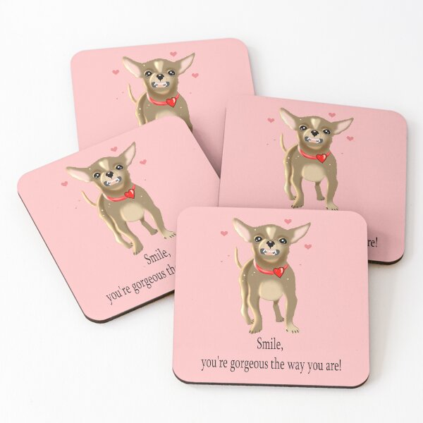 Item preview, Smile, you're gorgeous the way you are!, pet, dog, chihuahua, hearts designed and sold by GiiReez.