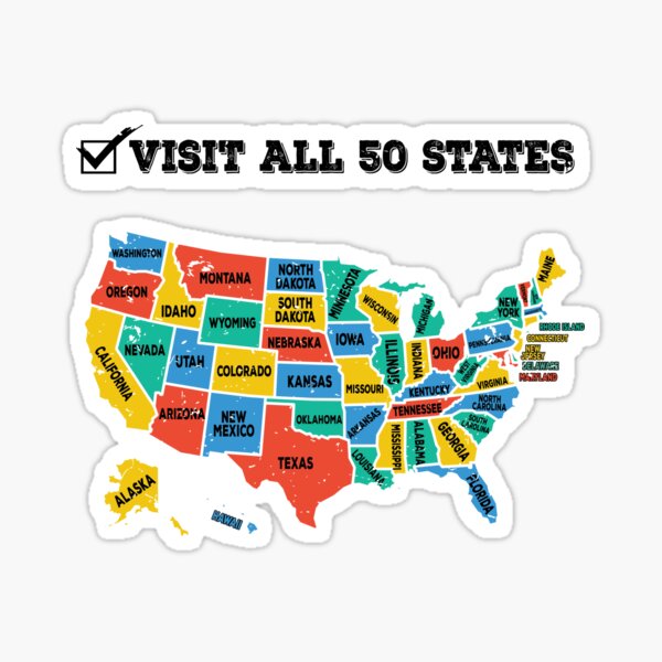 Fifty States Sticker Sheets