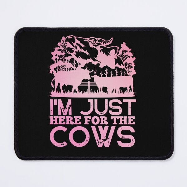 Item preview, I'm just here for the Cows - Pink version Cow lovers designed and sold by FarmsteadAcers.