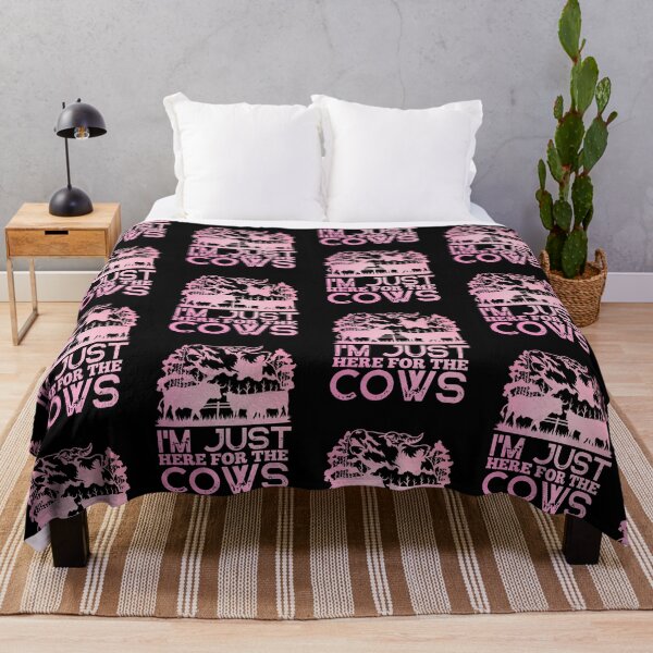 Item preview, I'm just here for the Cows - Pink version Cow lovers designed and sold by FarmsteadAcers.