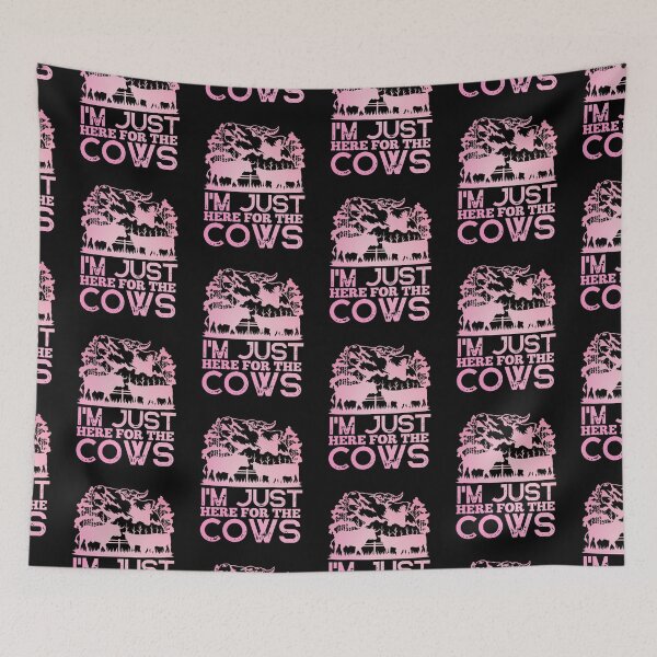 Item preview, I'm just here for the Cows - Pink version Cow lovers designed and sold by FarmsteadAcers.