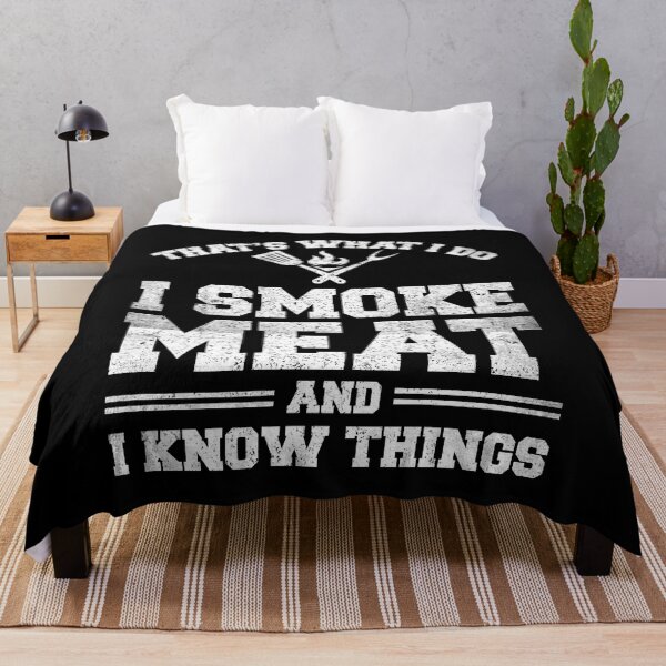 Item preview, I Smoke Meat And I Know Things Funny BBQ Chef Grill Dad designed and sold by saifuddin shifat.
