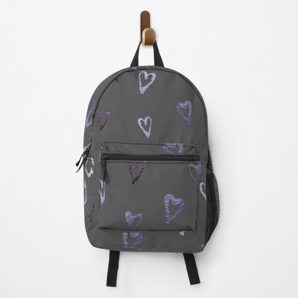 Item preview, Heart glitter cute seamless pattern purple sketch grey designed and sold by Yana Mustafina | Boho Soulful Designs.