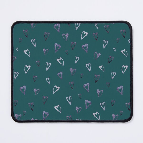 Item preview, Heart glitter cute seamless pattern purple sketch turquoise designed and sold by Yana Mustafina | Boho Soulful Designs.