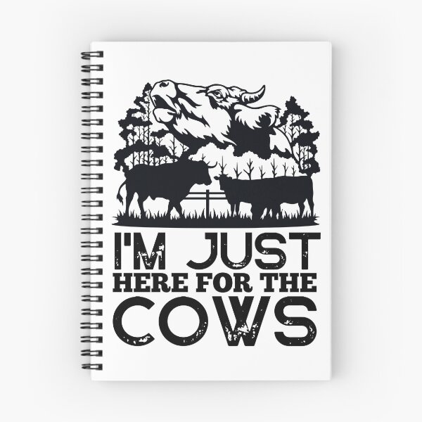 Item preview, Black version of I'm just here for the Cows - Cow lovers designed and sold by FarmsteadAcers.