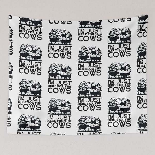 Item preview, Black version of I'm just here for the Cows - Cow lovers designed and sold by FarmsteadAcers.