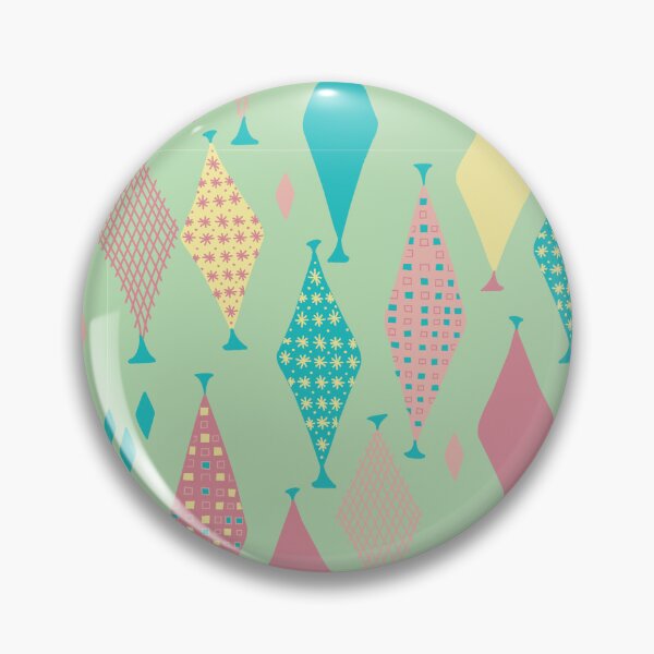 Item preview, 50s 60s Retro Geometric Sketch Fun Pastel Diamonds  designed and sold by GypsyGoonDesign.