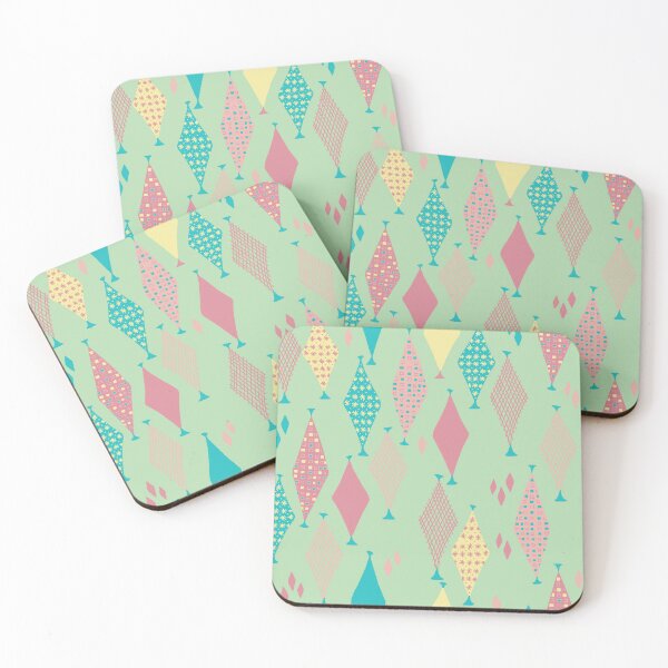 Item preview, 50s 60s Retro Geometric Sketch Fun Pastel Diamonds  designed and sold by GypsyGoonDesign.