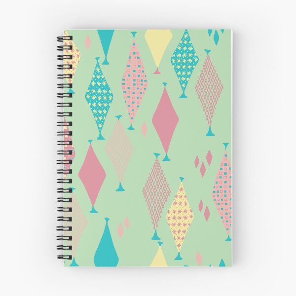 Item preview, 50s 60s Retro Geometric Sketch Fun Pastel Diamonds  designed and sold by GypsyGoonDesign.
