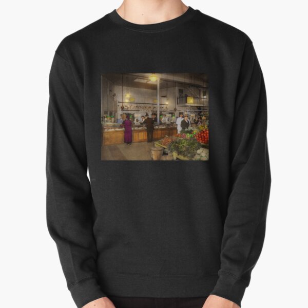 Lebensmittelgeschäft - Metzgerei - Verkauf auf Schweinefleisch heute 1920 Pullover