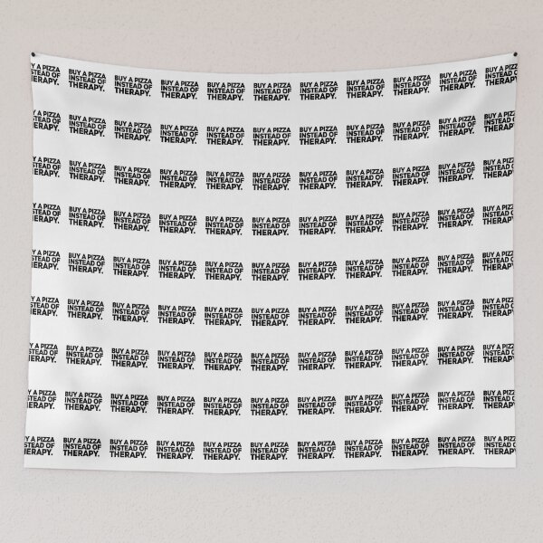 Item preview, T-shirt-buy-a-pizza-instead-of-therapy designed and sold by MissDewi.