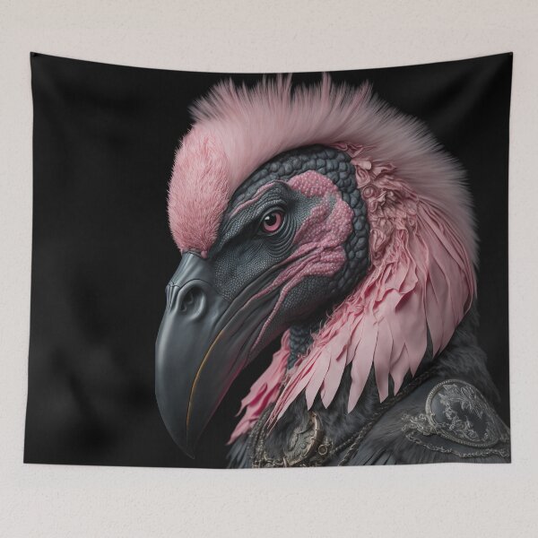 Item preview, Goth flamingo with pink hair designed and sold by Simone Davino.