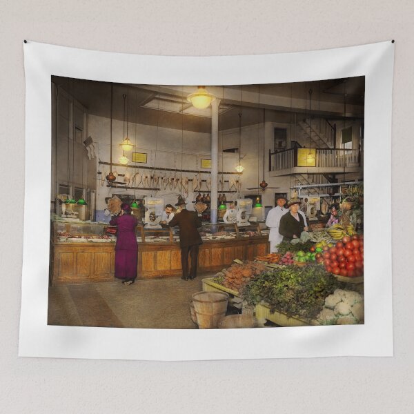 Item preview, Grocery - Butcher - Sale on pork today 1920 designed and sold by Mike Savad Photography.