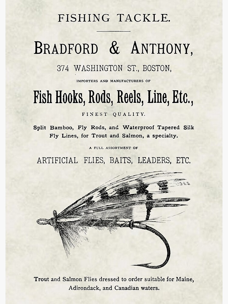 Poster for Sale avec l'œuvre « Antiquité Pêche à la mouche