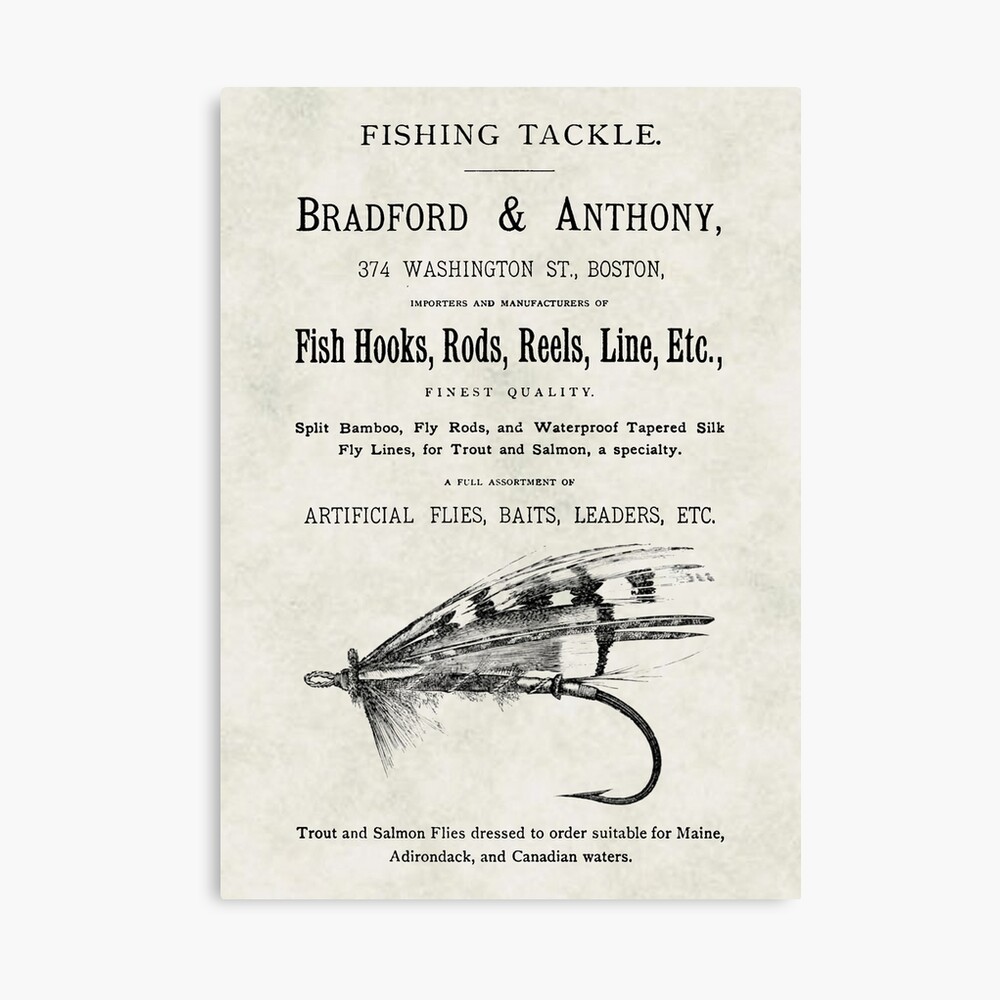 Antique Fly Fishing Tackle Advertisement  Postcard for Sale by Michael  Kessel