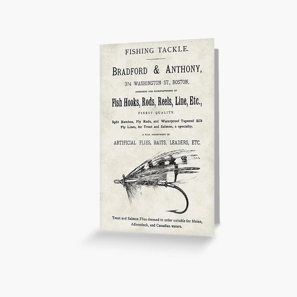 Antique Fly Fishing Tackle Advertisement  Art Board Print for Sale by  Michael Kessel