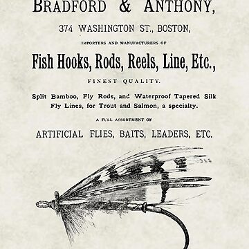 Póster for Sale con la obra «Antique Fly Fishing Tackle Anuncio» de Michael  Kessel