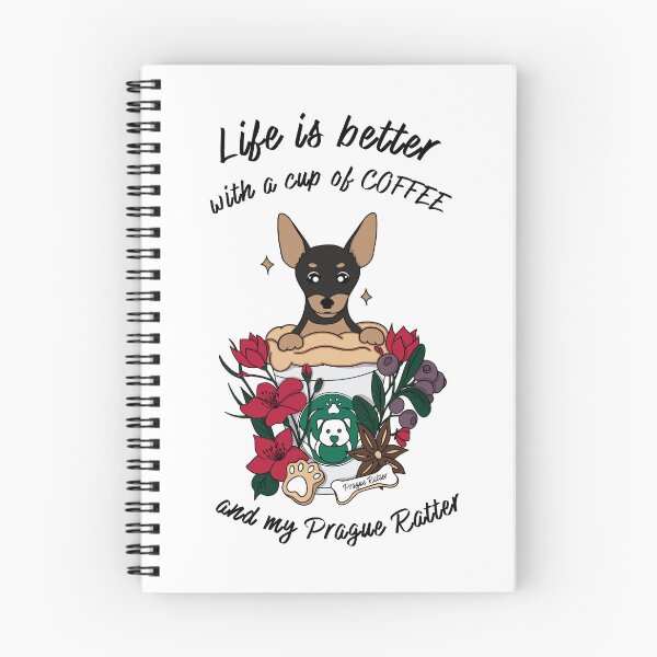 Item preview, prague ratter cubpuccino - Life is better with a cup of coffe and my Prague Ratter designed and sold by Rainorchid.