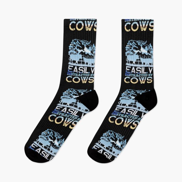 Item preview, Easily distracted by Cows - Ocean side view of funny Cow Sayings designed and sold by FarmsteadAcers.