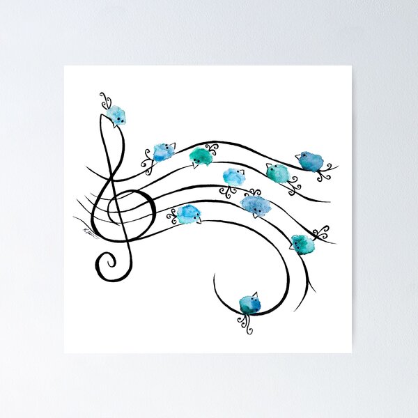 Musical Birds Poster