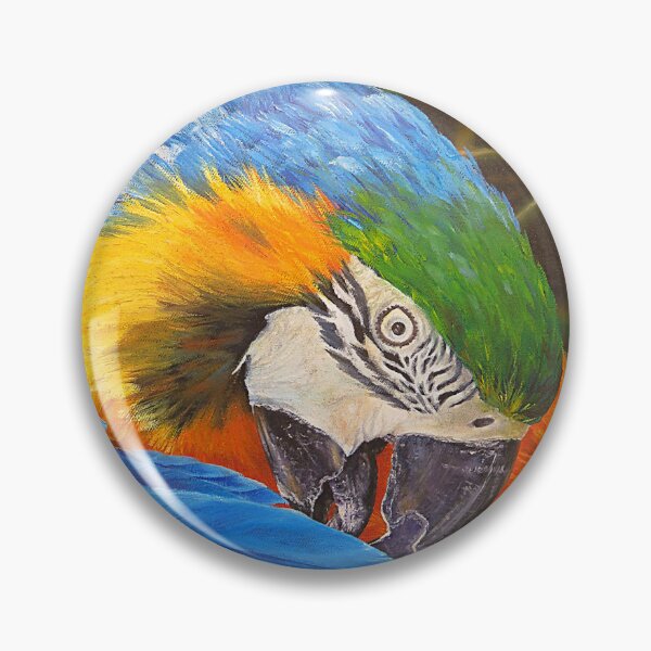 Item preview, Blue and Orange Macaw Acrylic Painting  designed and sold by Alvaro-Miranda.