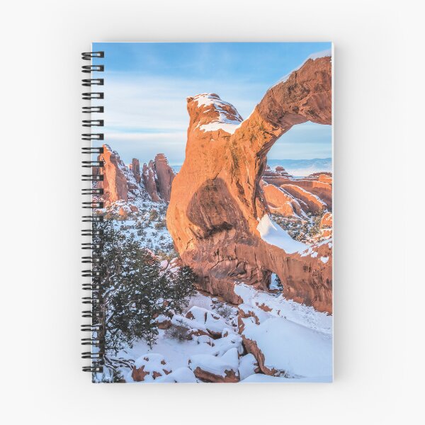 Item preview, Snow covered sunset, Double O Arch in Arches National Park, Utah designed and sold by Digital Studio D2.