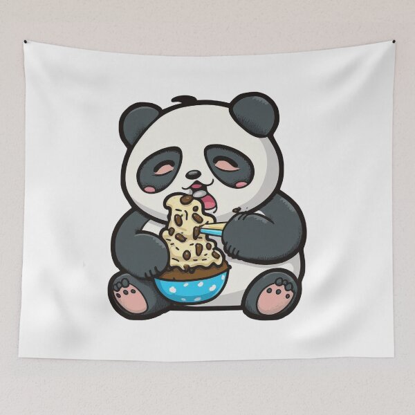 Item preview, Panda Bear Eat  Eat Noodles designed and sold by Melcu.