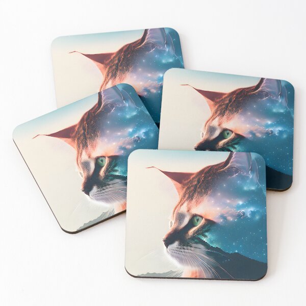 Item preview, Galaxy Cat Double Exposure - Modern Digital Art designed and sold by Ai-michiart.