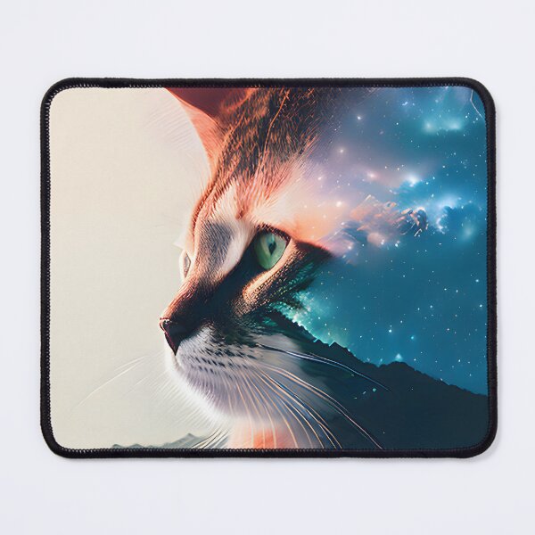 Item preview, Galaxy Cat Double Exposure - Modern Digital Art designed and sold by Ai-michiart.