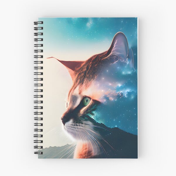Item preview, Galaxy Cat Double Exposure - Modern Digital Art designed and sold by Ai-michiart.