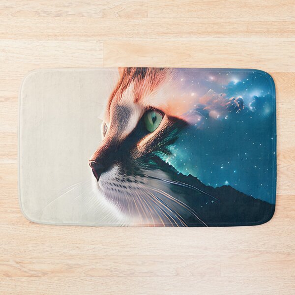 Item preview, Galaxy Cat Double Exposure - Modern Digital Art designed and sold by Ai-michiart.