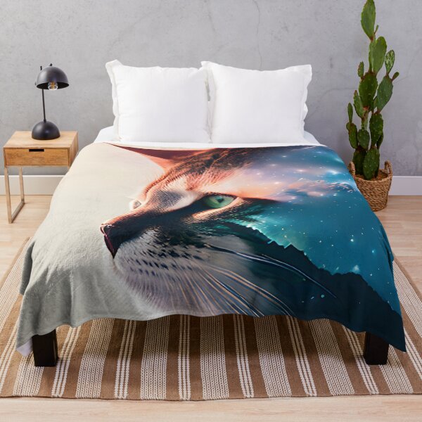 Item preview, Galaxy Cat Double Exposure - Modern Digital Art designed and sold by Ai-michiart.
