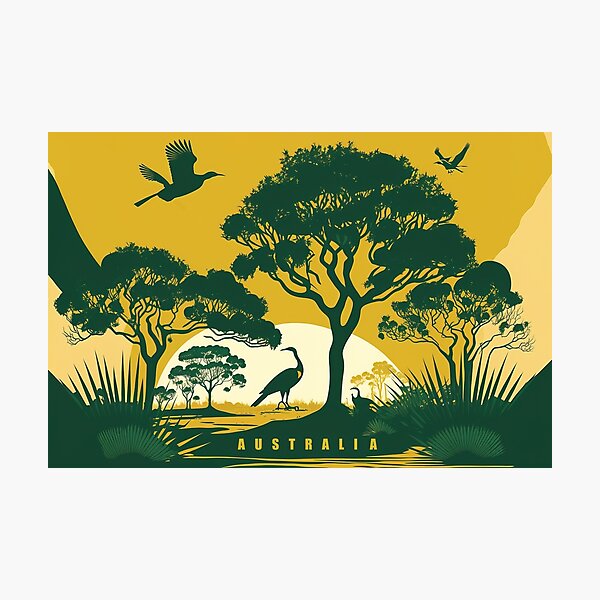 Item preview, Australian savannah landscape designed and sold by AreteSticker.